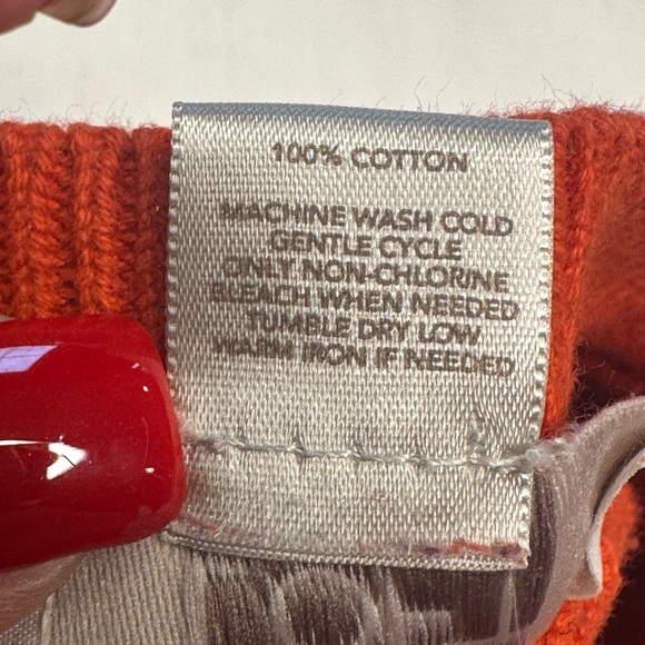 LOFT Burnt Orange Cable Knit Cotton Sweater – Medium - Picture 7 of 7